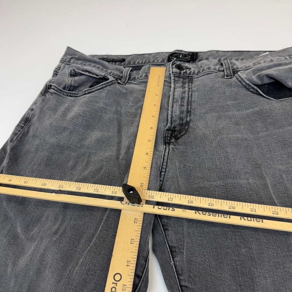 Lucky Brand Jeans Mens 40x30 Gray 221 Original Straight Denim Grunge Goth Skater - Picture 9 of 11